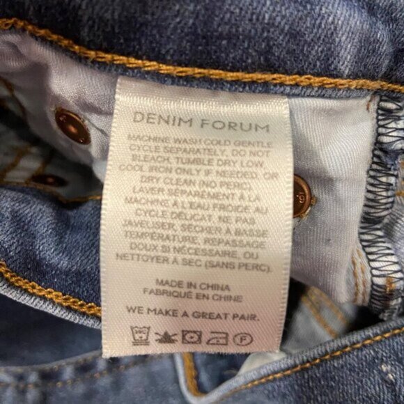 Denim Forum The Lola High Rise Skinny 26L Jeans blue organic blend cotton - Picture 6 of 9